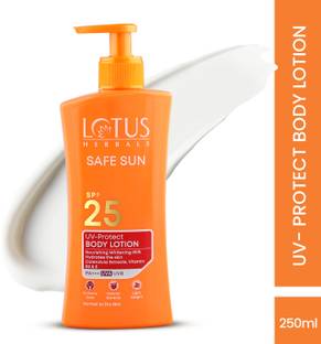LOTUS HERBALS Sunscreen - SPF 50 PA+++ SAFE SUN UV-Protect BODY LOTION Nourishing Whitening Milk