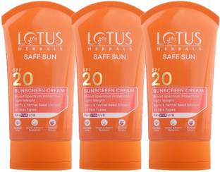 LOTUS HERBALS Sunscreen - SPF 20 Safe Sun Sunscreen Cream