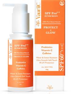 VauriiC Sunscreen - SPF 50 PA+++ VauriiC_Sunscreen SPF- 60 PA+++ Skin Sun Protection for All Skin Types Lotion