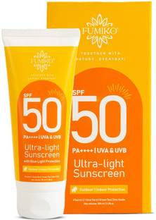 Fumiko Sunscreen - SPF 50 PA++++ Ultra-light Sunscreen with Vitamin C, Aloe Vera & Zinc Oxoide