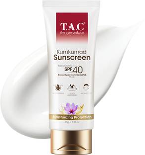 TAC - The Ayurveda Co. Sunscreen - SPF 40 PA++++ Kumkumadi Lightweight Sunscreen SPF 40 PA+++ UVA/B Protection No White Cast