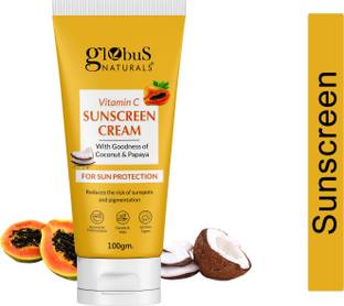 Globus Naturals Sunscreen Vitamin C Cream For Sun Protection All Skin Types