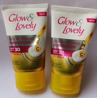 Glow & Lovely Sunscreen - SPF 50 PA+++ BRIGHTENING SUNSCREEN WITH VITA C NON-STICKY 30ML X 2UN
