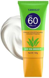 tanvi27 Sunscreen - SPF 60 PA+++ Lightweight & Quick Absorbing Aloe Vera Sunscreen