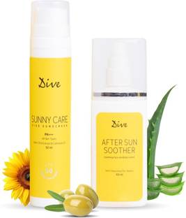 DIVE Sunscreen - SPF 50 PA+++ SPF 50 SUNNY CARE KIDS SUNSCREEN&AFTER SUN SOOTHER | Broad Spectrum for UVA/UVB