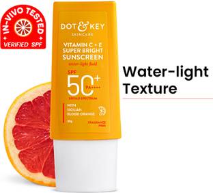 Dot & Key Sunscreen - SPF 50 PA++++ Vitamin C + E Super Bright Sunscreen, In-Vivo Tested or All Skin