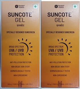 Suncote Sunscreen - SPF 50 PA+++ sunscreen gel pack of 2