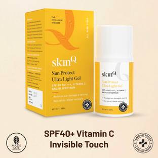 SkinQ Sunscreen - SPF 40 PA+++ Sunscreen with Vitamin C, UVA & UVB Broad Spectrum Protection