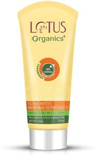 Lotus Organics+ Sunscreen - SPF 50 PA+++ Ultra Matte Mineral Sunscreen