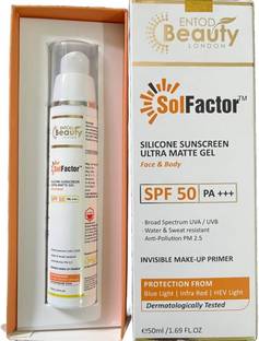SolFactor Sunscreen - SPF 50+ PA+++ Silicone Sunscreen SPF 50 PA+++ Ultra Matte Gel 50ml