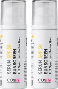 Cos-IQ Sunscreen - SPF 50 PA++++ SunProtect SPF-50 Outdoor Sunscreen Serum For Indian Skin, Broad Spectrum