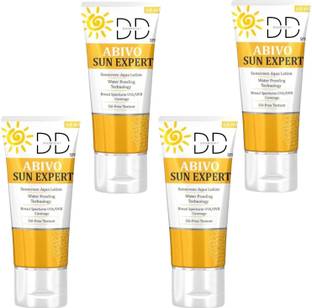 DOOMSDAY Sunscreen - SPF 30 PA++ ABIVO SUN EXPERT SUNSCREEN AQUA LOTION PACK OF 60mL x 4
