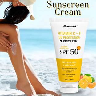 Sonavi Sunscreen - SPF 50 PA++ Vitamin C + E & Niacin-amide for a Dewy Glow