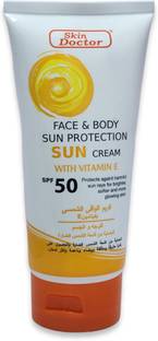 SKIN DOCTOR Sunscreen - SPF 50 Sun SPF50 Face and Body Sun Protection Face Cream with Vitamin E 150ml