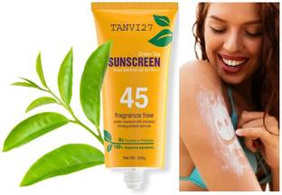tanvi27 Sunscreen - SPF 45 PA+++ Professional Green Tea Sunscreen For All Skin Type