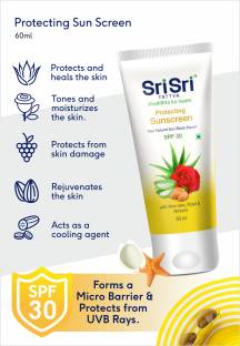Sri Sri Tattva Sunscreen - SPF 30 Protecting Sunscreen Cream , Natural Sun Block Expert