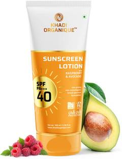 khadi ORGANIQUE Sunscreen - SPF 40 PA++++ SunScreen Lotion Kokkum Butter Lotion SPF 40 - SPF Na PA++++ For Restore your beautiful glow & protect your skin from the harsh summer sun, Long UVA + UVB Protection