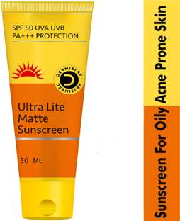 DERMISTRY Sunscreen - SPF 50 PA++++ Ultra Lite Matte Finish Oil Free Water Based for Oily Dry Combination & All Skin