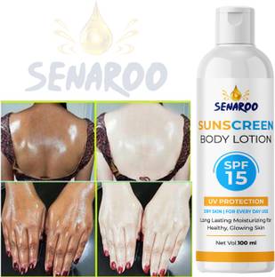 SENAROO Sunscreen - SPF 50 SPF15+ Skin Lighten Brightening Whitening Sun screen Lotion On Body Lotion Cream
