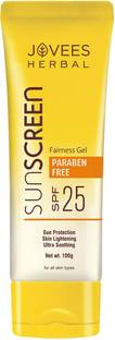 JOVEES Sunscreen - SPF 25 SUNSCREEN Fairness Gel Spf 25 - SPF 25 (100 g)