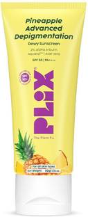 The Plant Fix Plix Sunscreen - SPF 50 PA++++ Pineapple Advanced Depigmentation Dewy Sunscreen SPF 50 PA++++