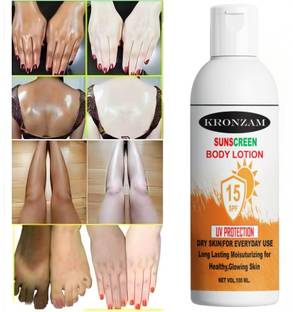 Kronzam Sunscreen - SPF 15++ PA++ sunscreen organic and nathural UV protection vagan body lotion spf 15+++