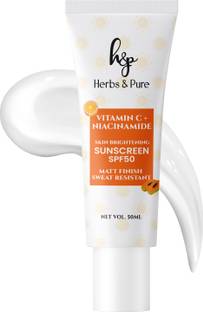 Herbs and Pure Sunscreen - SPF 50 PA++ Daily Matte Sunscreen SPF 50 | Vitamin C + Niacinamide Power