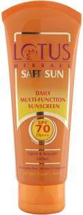 Lotus Organics+ Sunscreen - SPF 70 PA+++ Safe Sun Daily Multi-Function Sunscreen carrot and avocado SPF 70 60g