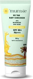 o'mumsie Sunscreen - SPF 50+ PA+++ Baby Sunscreen Gel | Red Raspberry & Wheat Germ Oil | SPF 50+ | Non Greasy