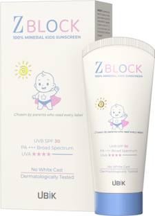 Ubik Sunscreen - SPF 30+ PA+++ Z Block kids Sunscreen 50 gm