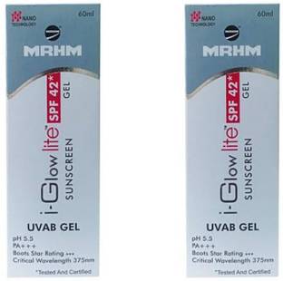 MRHM Sunscreen - SPF 50 PA+++ I GLOW LITE SPF 42 SUNSCREEN GEL Pack of 2