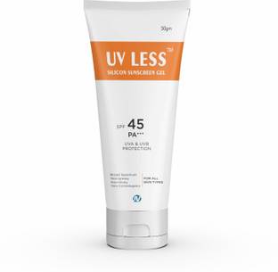 UV LESS Sunscreen - SPF 45 PA+++ Sunscreen Gel SPF 45 PA+++ | Broad Spectrum UVA & UVB Protection