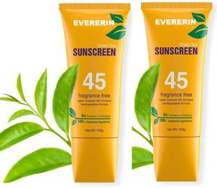 EVERERIN Sunscreen - SPF 45 PA+++ Green Tea Sunscreen