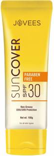JOVEES Sunscreen - SPF spf 30 PA+++ Sandalwood Sun Cover Natural Protection SPF 30