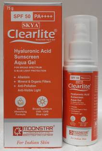 SKYA Sunscreen - SPF 50 PA++++ CLEARLITE HYALURONIC ACID SUNSCREEN GEL FOR ACNE,PIGMENTATION,UVA,UVB,IR RAYS