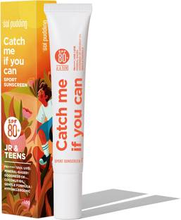 Sol Pudding Sunscreen - SPF 80 PA++++ Catch Me If You Can Kids Mineral Sunscreen SPF 80 PA++++ No White Cast 15 g