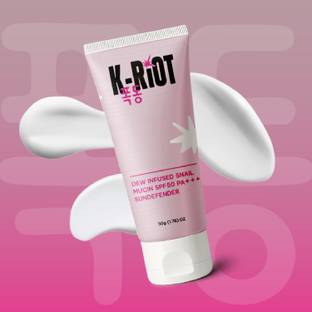K-RIOT Sunscreen - SPF 50 PA+++ Dew Infused Snail Mucin SPF50 PA+++ SunDefender