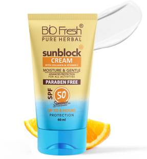Biofresh Sunscreen - SPF 50 PA++ SPF 50 Sunscreen Cream with Vitamin E for Sun Protection upto 8 Hours