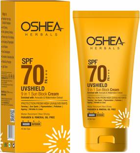 Oshea Herbals Sunscreen - SPF 50 PA+++ UVSHIELD 9 In 1 Sun Block Cream SPF
