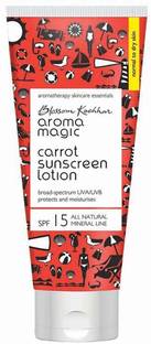 Aroma Magic Sunscreen - SPF 15 PA+ Carrot Lotion|Moisturises & Protects from UVA/UVB|Normal to Dry Skin