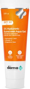 The Derma Co Sunscreen - SPF 50 PA++++ 1% Hyaluronic Aqua Gel Lightweight, No white-cast for Broad Spectrum