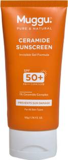 Muggu Sunscreen - SPF 50 PA+++ Skincare Ceramide Sunscreen with 1% Ceramide