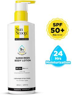 SunScoop Sunscreen - SPF 50 PA++++ Niacinamide Sunscreen Body Lotion | 24-Hours Moisturization