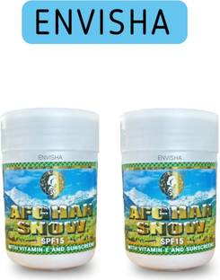 ENVISHA Sunscreen - SPF 50 PA+ AFGHAN SNOW SPF-15 WITH VITAMIN-E AND SUNSCREENS 50G ×2