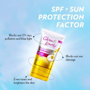 Glow & Lovely Sunscreen - SPF 50 PA+++ Brightening Sunscreen 15g With Vitamin C