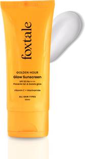 Foxtale Sunscreen - SPF 50 PA+++ Glow Sunscreen with Vitamin C & Niacinamide for a Dewy Glow