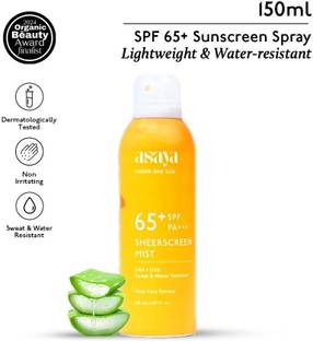 ASAYA Sunscreen - SPF 50 Spray for Men and Women Broad Spectrum UVA+UVB