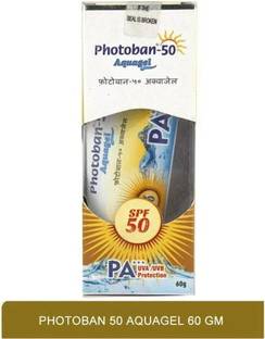 Photoban Sunscreen - SPF 50 PA+++ Aquagel with SPF 50(PA+++),60 gm