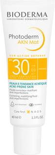 BIODERMA Sunscreen - SPF 50 PA+++ Photoderm AKN Mat SPF 30 Matifying Aanti-Blemish Sunscreen Combination Acne-Prone Skin