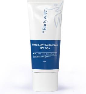 Be Bodywise Sunscreen - SPF 50 PA++++ Ultra Light Sunscreen SPF50+ |Super Lightweight, Acne Friendly, Zero White Cast
